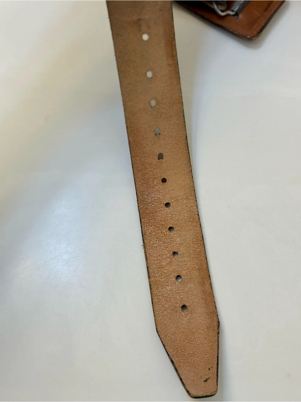 Vintage Texas Bicentennial Brown Leather Western Belt w/ Embossed Buckle C-400